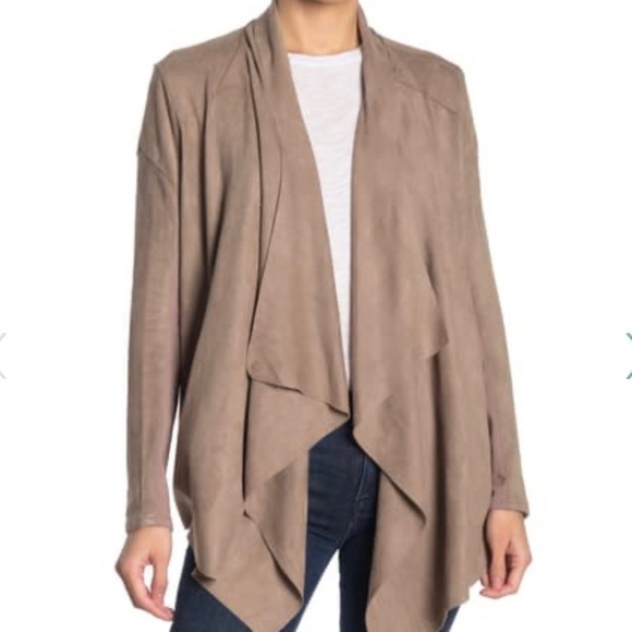 Blank NYC  Denim Faux Suede Draped Front J… - Picture 1 of 10